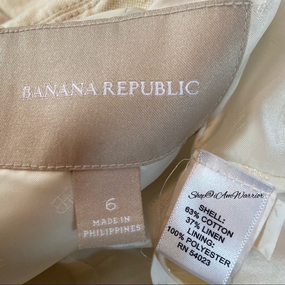 Banana Republic ecru belted belt safari jacket *shop@iamwarrior - Picture 8 of 9